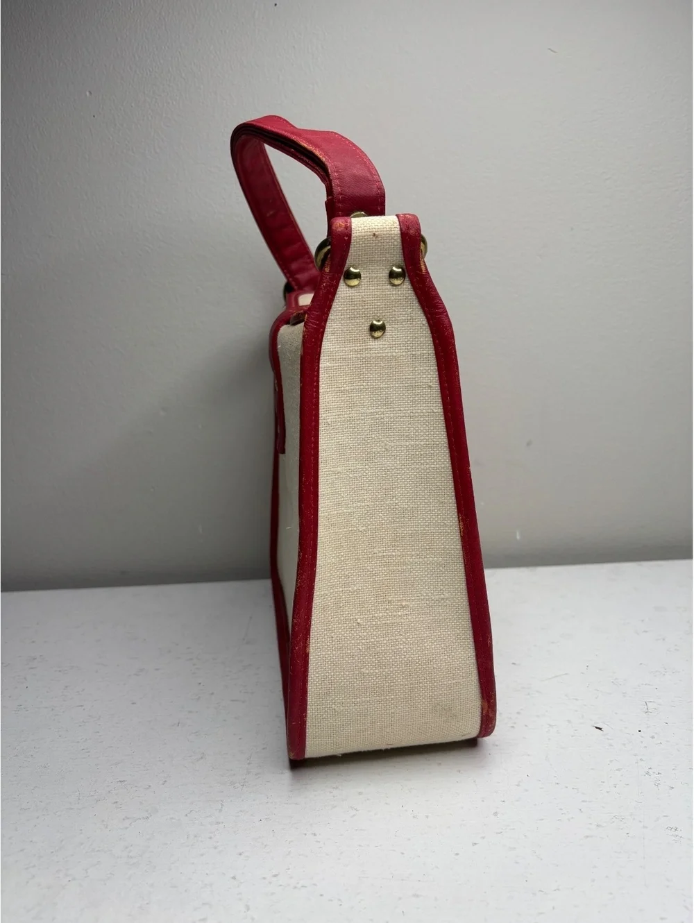 Vintage Enid Collins of Texas Saucy Berries Jeweled Canvas Handbag